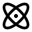 Atom icon with solid standard style