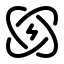 Atomicpower icon with stroke standard style