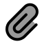 Attachment icon with duotone rounded style