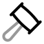 Auction icon with twotone rounded style