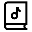 Audiobook icon with stroke sharp style