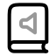 Audiobook icon with twotone rounded style