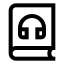 Audiobook icon with stroke sharp style