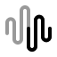 Audiowave icon with duotone rounded style