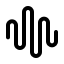 Audiowave icon with stroke standard style
