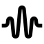 Audiowaveform icon with solid sharp style