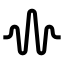 Audiowaveform icon with stroke sharp style