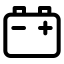 Automotivebattery icon with stroke standard style