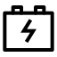 Automotivebattery icon with stroke sharp style