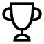 Award icon with stroke sharp style
