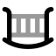 Babybed icon with bulk rounded style