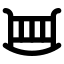 Babybed icon with solid rounded style