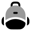 Backpack icon with bulk rounded style