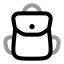 Backpack icon with twotone rounded style