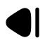 Backward icon with solid rounded style