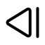 Backward icon with stroke standard style