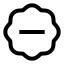 Badgeminus icon with stroke sharp style