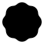 Badge icon with solid rounded style