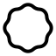 Badge icon with stroke rounded style