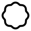 Badge icon with stroke standard style