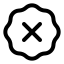 Badgex icon with stroke rounded style