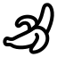 Banana icon with stroke rounded style