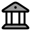 Bank icon with duotone rounded style