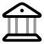 Bank icon with twotone rounded style