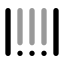Barcode icon with bulk rounded style
