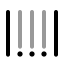Barcode icon with duotone rounded style