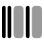 Barcode icon with bulk rounded style