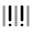 Barcode icon with bulk rounded style