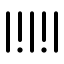 Barcode icon with stroke standard style