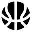 Basketball icon with solid rounded style