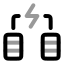 Batteriesenergy icon with twotone rounded style