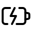 Batterycharging icon with stroke standard style