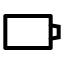 Batteryempty icon with stroke sharp style