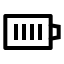 Batteryfull icon with stroke sharp style