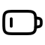Batterylow icon with stroke rounded style