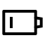 Batterylow icon with stroke sharp style