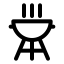 Bbqgrill icon with stroke standard style