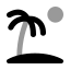 Beach icon with bulk rounded style