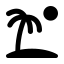 Beach icon with solid rounded style