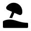 Beach icon with solid rounded style