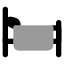 Bed icon with bulk rounded style