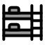 Bedbunk icon with duotone standard style