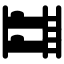 Bedbunk icon with solid rounded style