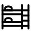 Bedbunk icon with stroke rounded style