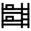 Bedbunk icon with stroke sharp style