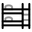 Bedbunk icon with twotone rounded style